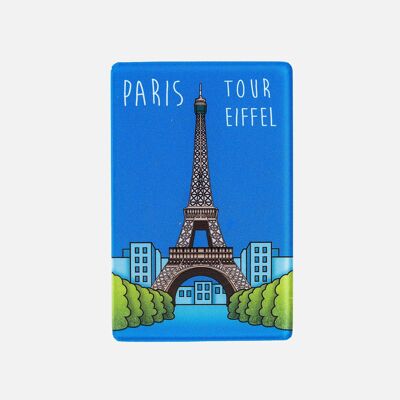 Magnet en Plexiglas Paris Tour Eiffel bleu roi (Lot de 5)