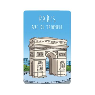 Imán de plexiglás Paris Arc de Triomphe (juego de 5)