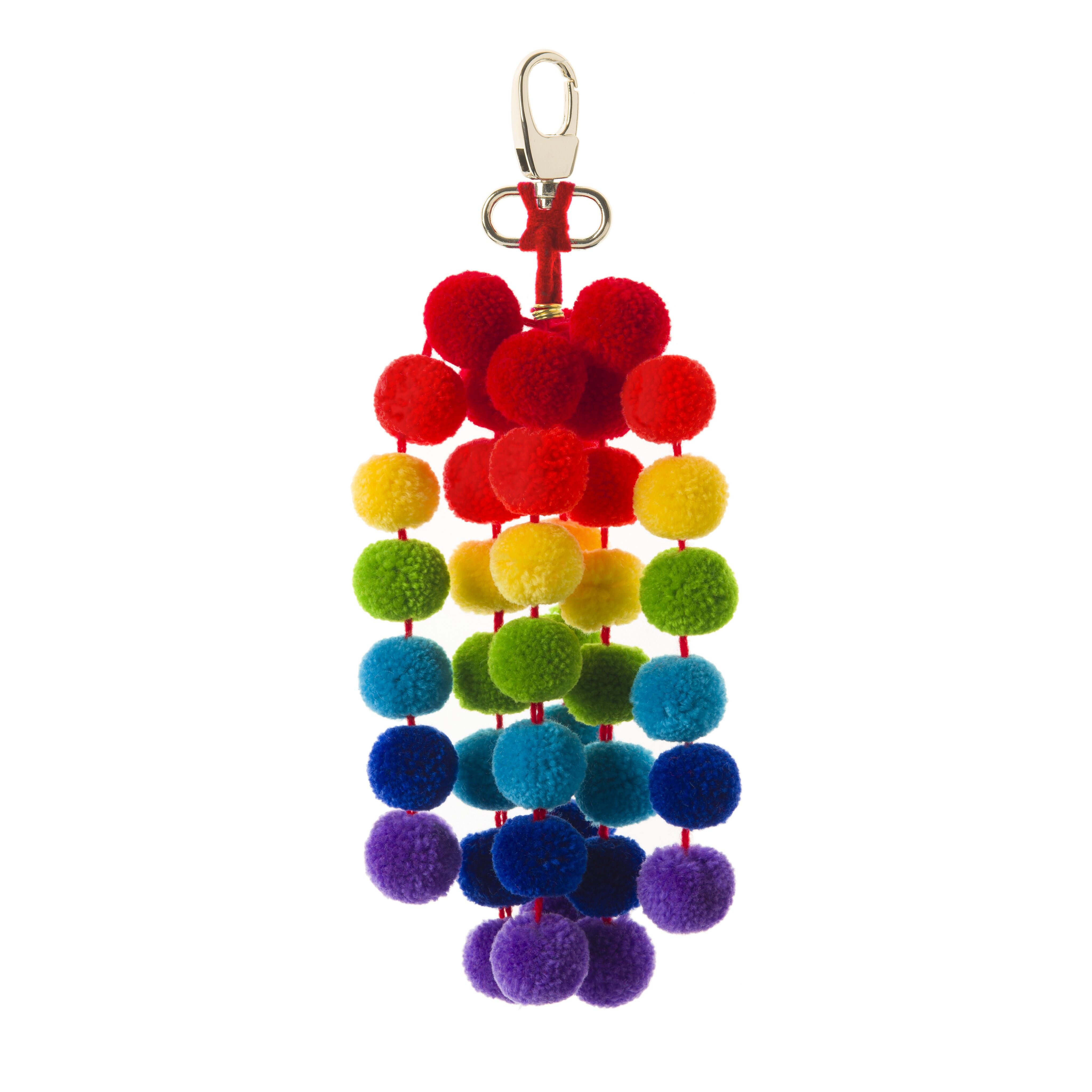Regenbogen Pom Pom Taschenanhänger