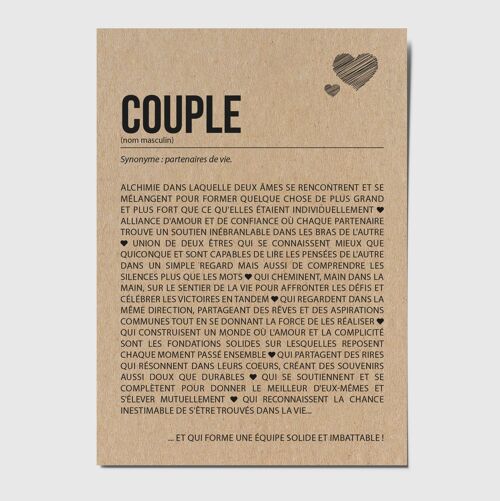 Carte postale définition Couple