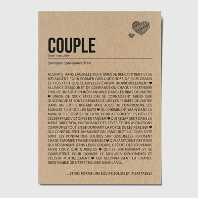 Couple definition postcard