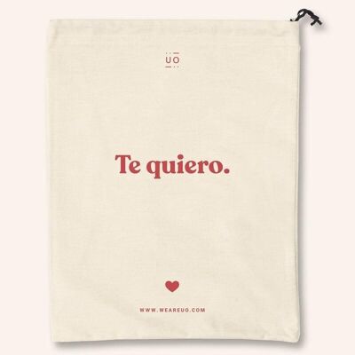 Bolsa tela regalo "Te quiero"