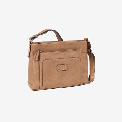 CROSSBODY BAG, CAMEL COLOR, CLASSIC SERIES