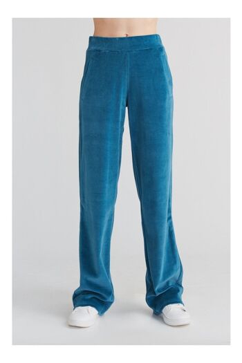 1464-044 | Pantalon Nicky femme jambe droite - Bleu Danube 1