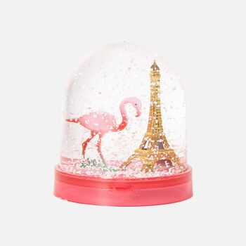 Boule à neige tour Eiffel et Flamant rose (lot de 12) 2