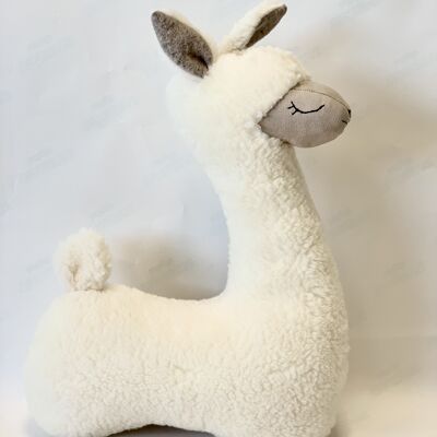 Peluche-oreiller Alpaga, crémeux