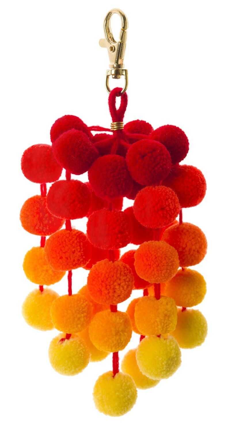 KLEINER OMBRE-POMPOM-CLIP IN ORANGEN