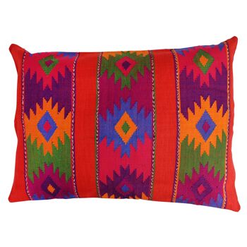 Coussin de canapé tissé à la main 30x50 rouge, Mexique 1