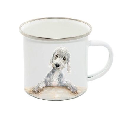 Emaille-Tasse 12oz, Bedlington Terrier, Benny