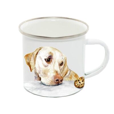 Enamel Mug 12oz, Labrador, Poppy