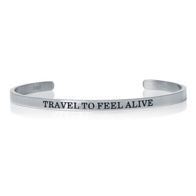 Travel To Feel Alive - 18k White Gold