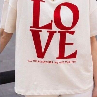 Camiseta con inscripción "LOVE" - THEA