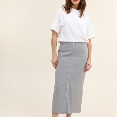 Bi-material skirt - NANCI