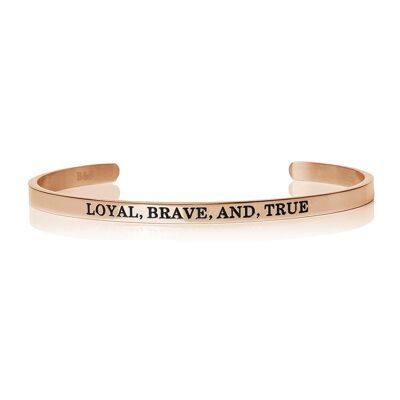 Loyal, Brave, And, True - Or rose 18 carats
