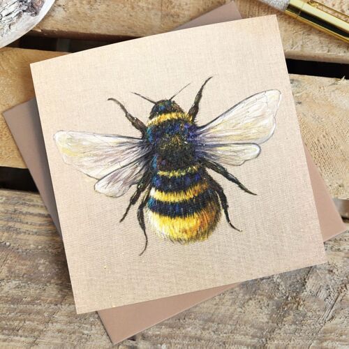 Greetings Card - Linen Bee