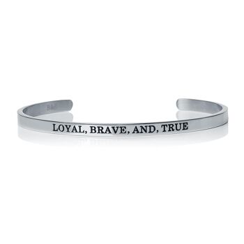 Loyal, Brave, And, True - Or blanc 18 carats 1