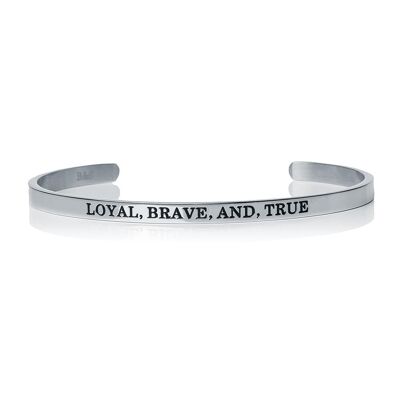 Loyal, Brave, And, True - Or blanc 18 carats
