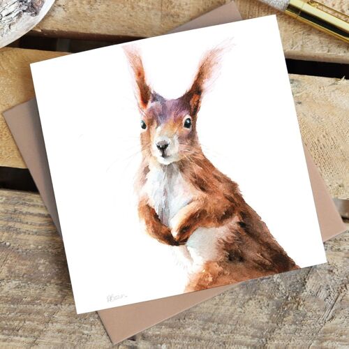 Greetings Card - Ruby Squirrel