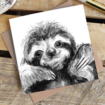 Greetings Card - Sloth