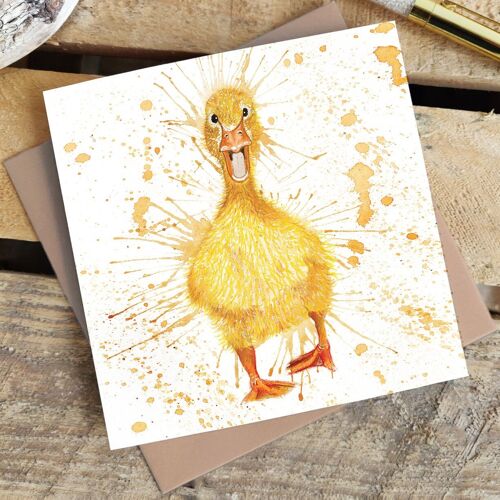 Greetings Card - Splatter Duck