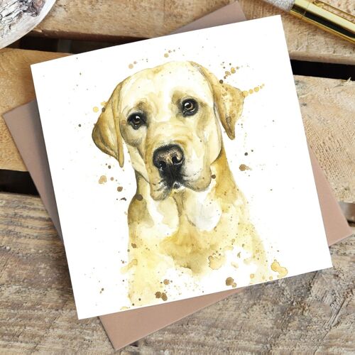 Greetings Card - Splatter Lola Labrador