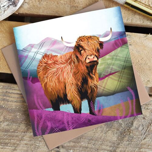 Greetings Card - Tartan Highland