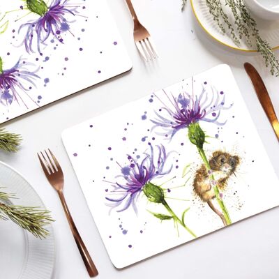 Tischset - Splatter Kornblumenmaus