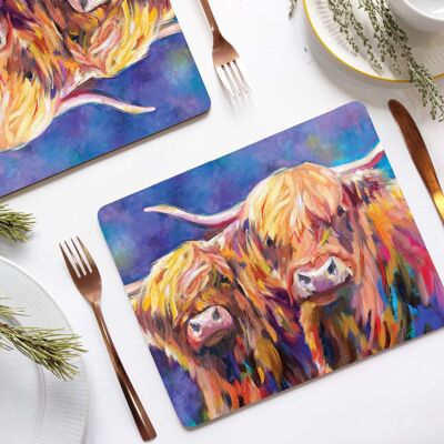 Tischset - Kuhpaar
