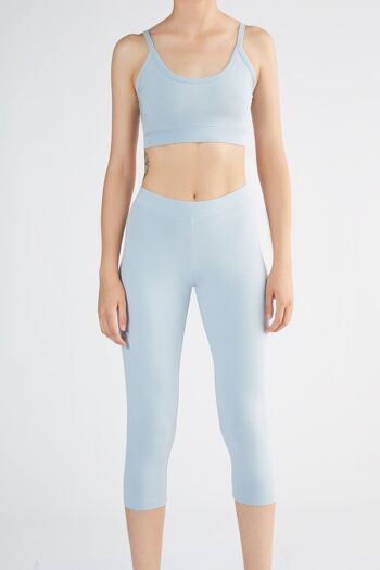 1615-035 | Legging 7/8 jersey coton femme - bleu brume 1