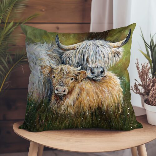 Vegan-Suede Cushion - Family of Coos