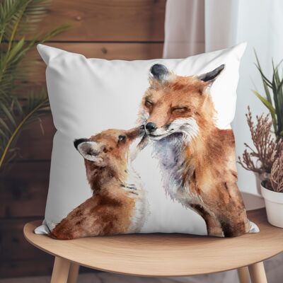 Vegan-Suede Cushion - Fox Kiss