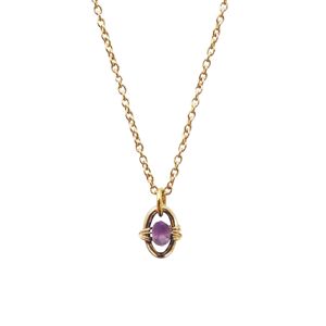 Collier pierre naturelle d'améthyste violet - Orphée