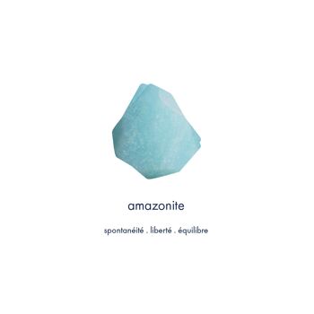 Collier pierre naturelle d'amazonite bleue - Orphée 5