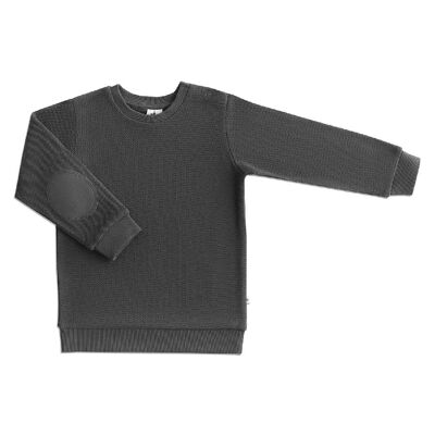 2017 AM | Kids Piqué Basic Sweatshirt - Anthracite