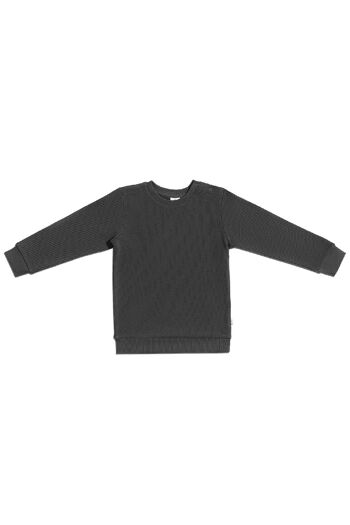 2017 AM | Sweat piqué basique enfant - anthracite 2