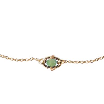 Natural green aventurine stone bracelet - Orphée
