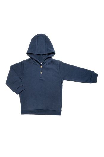 2024ID | Sweat à capuche enfant - indigo 1