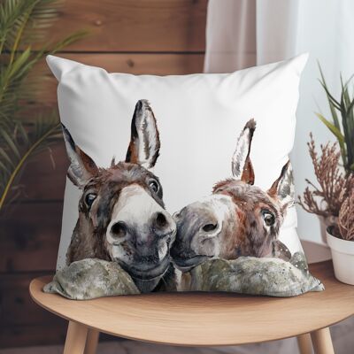 Cuscino in pelle scamosciata vegana - Rubik e Rosie Donkeys