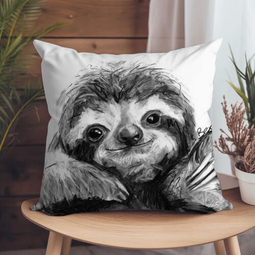 Vegan-Suede Cushion - Sloth