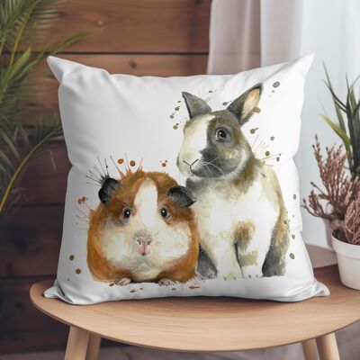 Vegan-Suede Cushion - Splatter Best Friends