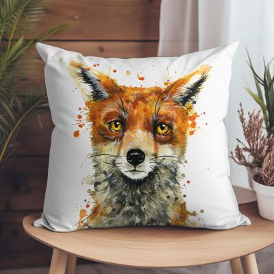 Kissen aus veganem Wildleder - Splatter Ferdinand Fox