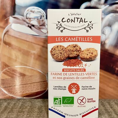 Biscuits Apéritifs LES CAMÉTILLES Bio et Sans-Gluten à la Caméline de nos champs