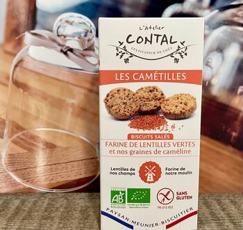 Biscuits Apéritifs LES CAMÉTILLES Bio et Sans-Gluten à la Caméline de nos champs 1