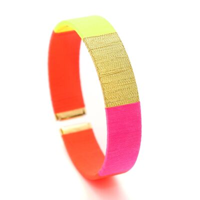 Brazalete TAO amarillo neón rosa