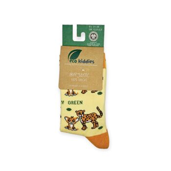 CHAUSSETTES EN COTON BIOLOGIQUE CHEETAHS SOINS 5