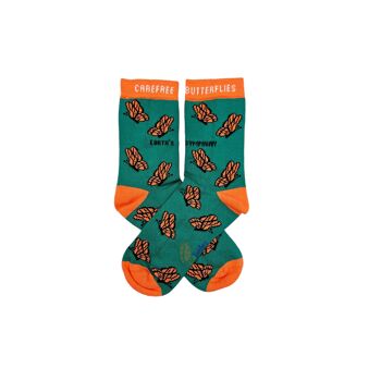 CHAUSSETTES EN COTON BIOLOGIQUE PAPILLONS INSOUCIÉS 4