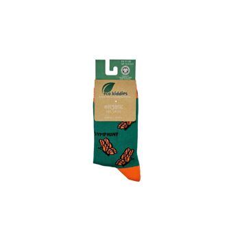 CHAUSSETTES EN COTON BIOLOGIQUE PAPILLONS INSOUCIÉS 5