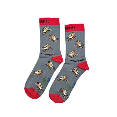 SOCKEN AUS BIO-BAUMWOLLE „CHIRPY ROBIN“