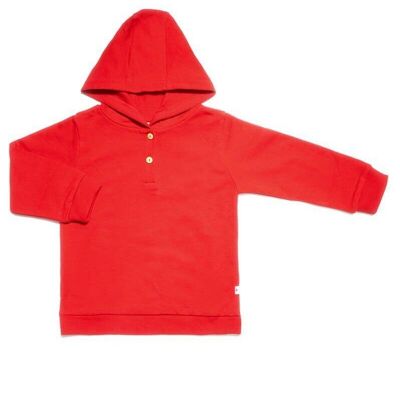 2024ZR | Sudadera con capucha para niños - rojo ladrillo