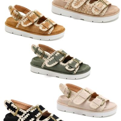 Designer Double Strap Sandals